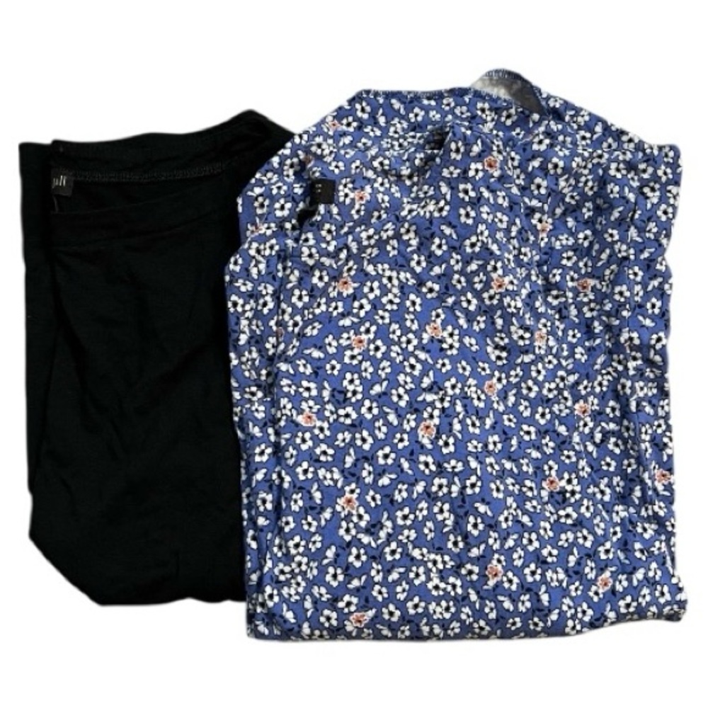 J Jill Top Bundle 3/4 Sleeves 1 Is Black, 1 Is Floral, Size medium petite